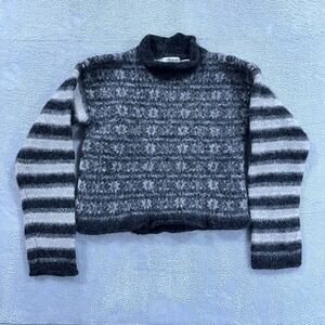 Vintage Elements‎ Sweater Kids Girls Youth Large 100% Wool Pullover Abstract